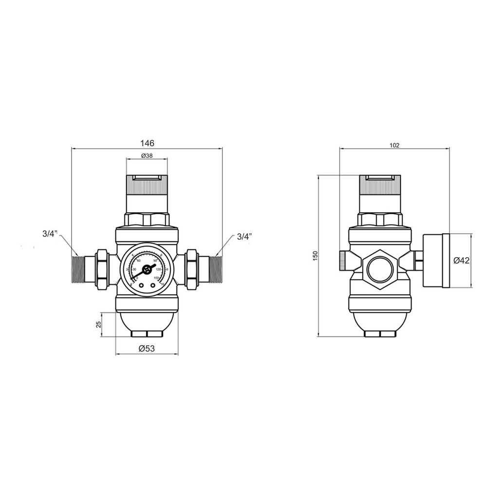 Фільтр самопромивний Thermo Alliance Forte 3/4" з редуктором для холодної води SF128W20 Київ - фото 2