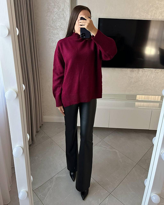 Жіночий оверсайз светр машинна вʼязка Одеса - фото 1