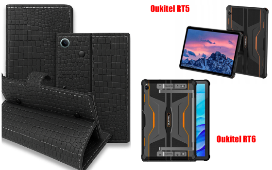 Книжка-трансформер для планшета Oukitel Rt3, Oukitel Rt3 Pro, колір Black Krokodil Black Київ