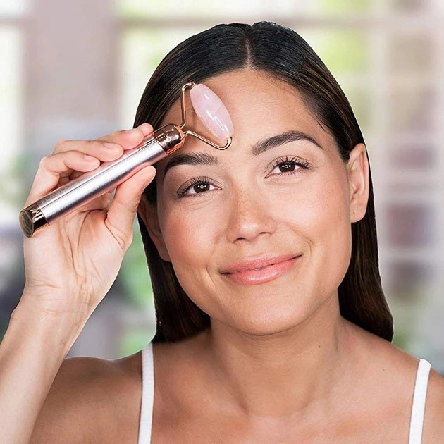 Масажер ролик електричний для особи Facial Roller Massager. Колір бежевий IQ-65 Львів - фото 16