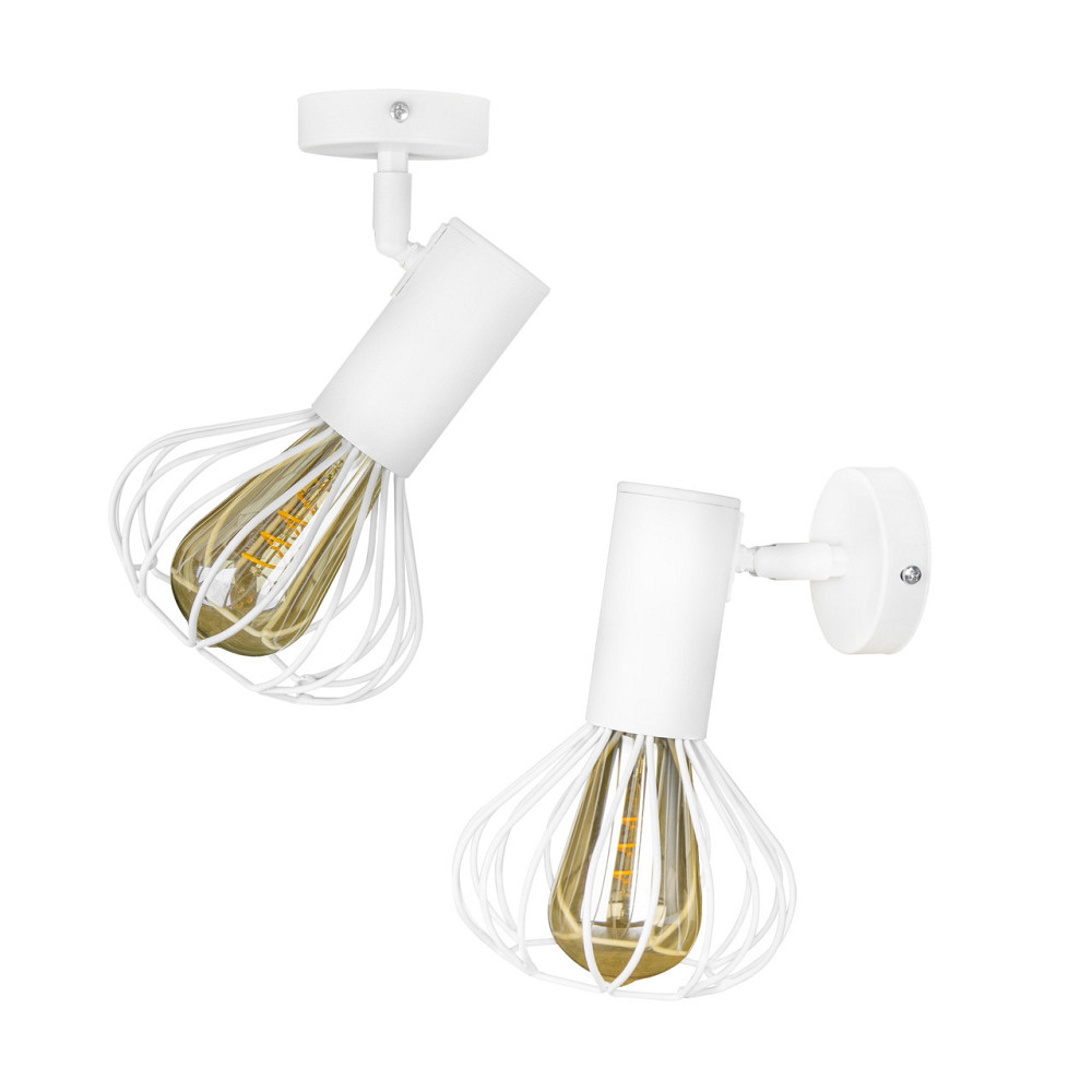 Потолочный поворотный светильник лофт Е27 Lotus NL 14151-1 WH Киев - изображение 1