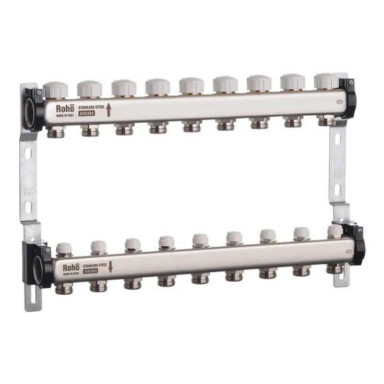 Колектор з термостатичними та запірними клапанами Roho R805-09 - 1"х 9 вих. (RO0063) Київ