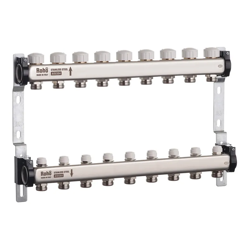 Колектор з термостатичними та запірними клапанами Roho R805-09 - 1"х 9 вих. (RO0063) Київ - фото 1