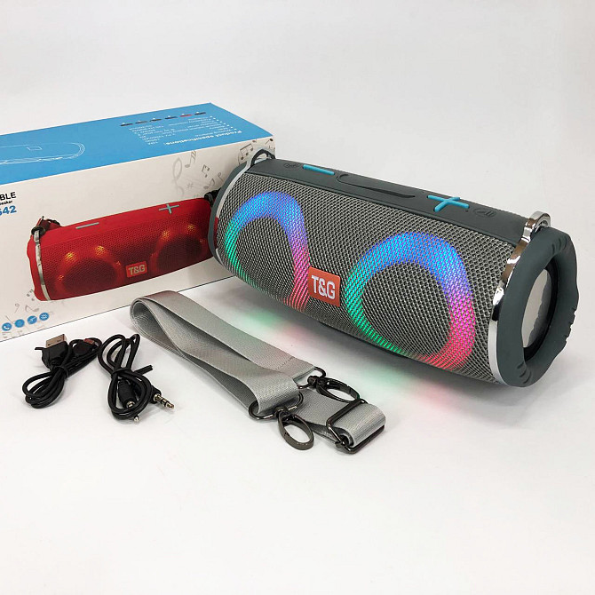 Bluetooth колонка с освещением TG642, Bluetooth колонка с хорошей батареей Блютуз-колонка usb-портом PA-38 Львов - изображение 8
