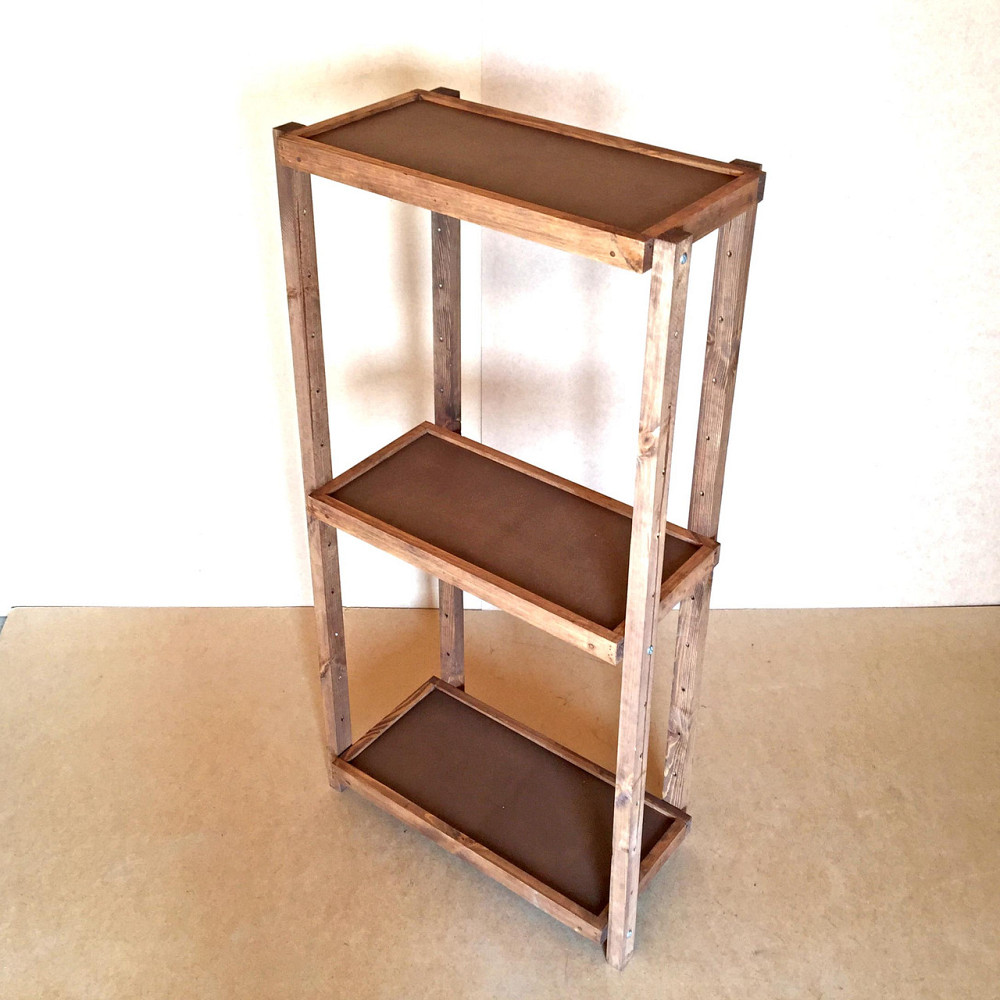 Етажерка розбірна "Честер" 3 полиці 30х60х130 капучино Миколаїв - фото 1