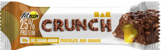 Протеиновый батончик Fitwin Crunch Bar 12x50g шоколад и апельсин Киев