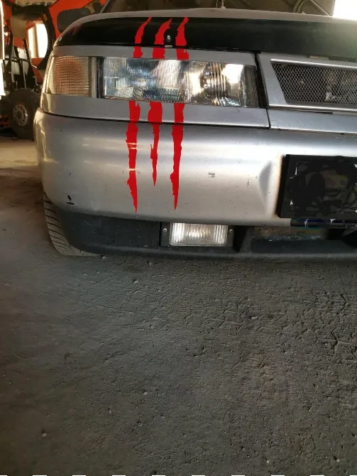 Наклейка на авто-мото в виде Царапины Когтем Белая Светоотражающая , Чёрная Киев - изображение 7