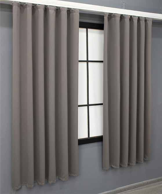 Комплект штор коротких VR-Textil Блэкаут Midnight № 1228ш Серый 140х170 см 2 шт (35-0158) Киев - изображение 11