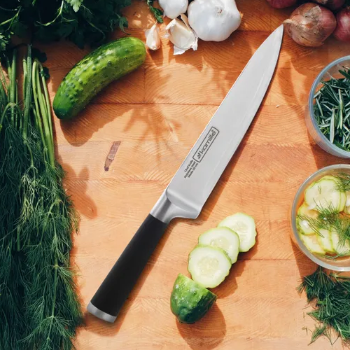 Ніж Шеф-кухар лезо 20см/ручка 14,5см нержавіюча сталь з порожнистою ручкою 5190 KAMILLE Житомир - изображение 4