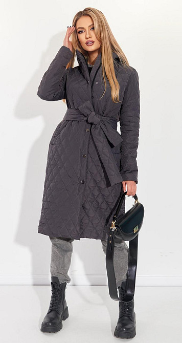 Стильне стьобане напівпальто (42) Київ - фото 7