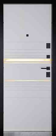 Вхідні двері Abwehr Megapolis MG3 Goldy 545 Чорна шагрень + Білий супермат 860*2050 мм Київ