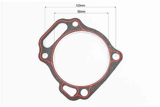 Прокладка головки циліндра 192F-92mm (пароніт, червона нитка) Київ