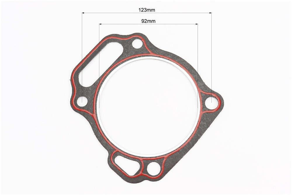 Прокладка головки циліндра 192F-92mm (пароніт, червона нитка) Київ - фото 2
