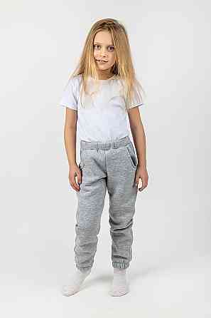 Дитячі теплі штани унісекс, сірий меланж 152 топ Крохатушка одяг Київ