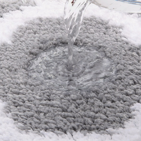 Килимок для ванної кімнати та душу килимок для ніг в душову, мікрофібра, атиковзкий c візерунком 40х60 см, сірий Кам'янець-Подільський