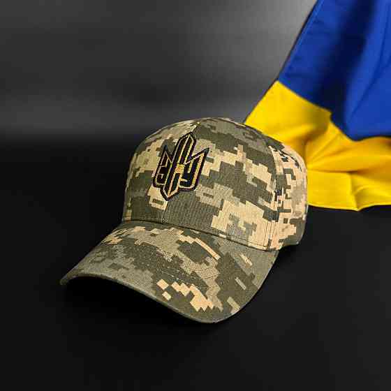 Бейсболка (кепка) піксель ЗСУ з вишивкою (канвас) Запоріжжя