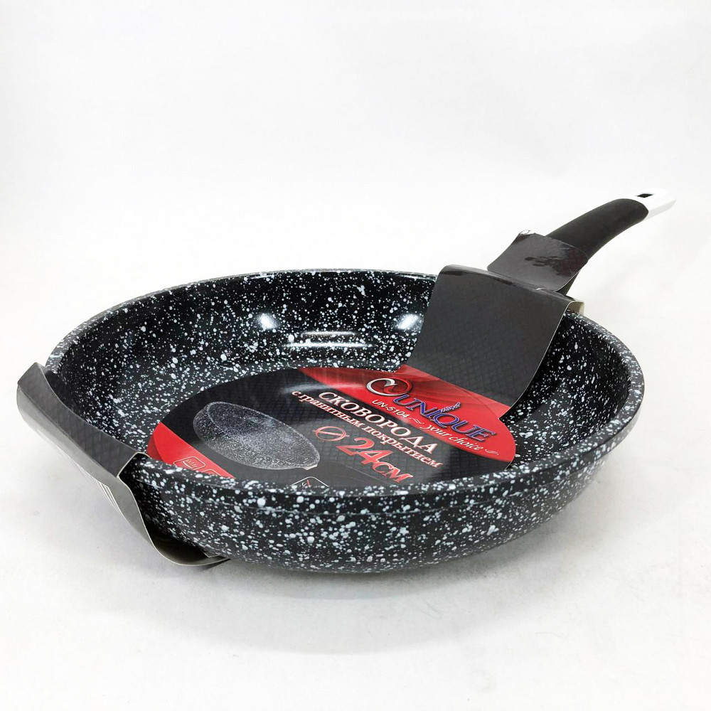 Сковородка качественная удобная на кухню UNIQUE, Сковорода для готовки на индукции OF-34 Львов - изображение 9