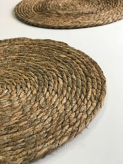 Підтарельник плетений солом'яний "Темна натура" 38 см темний натуральний Київ - фото 3