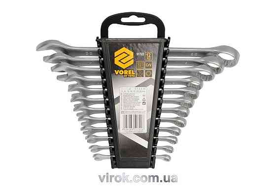 Ключі ріжково - накидні VOREL Cr-V, М 6-22 мм, Набір 12 шт. [2/20] Одеса
