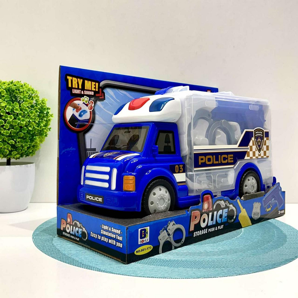 Машинка з поліцейським набором у валізі Синій (661-173) Чернігів - фото 7