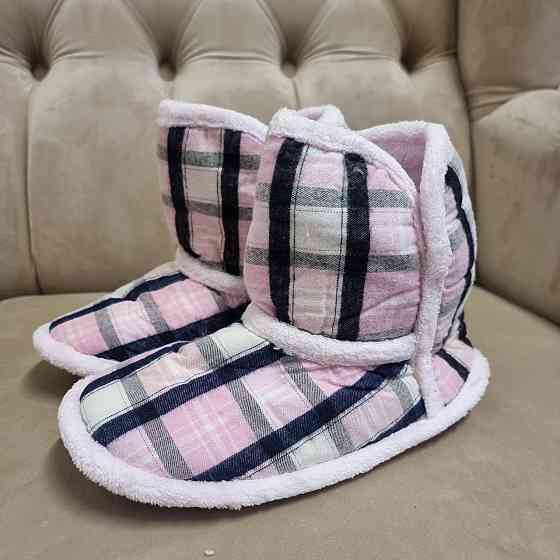 Женские Сапожки для дома в клеточку - Розовый Nicoletta 304-2 Киев