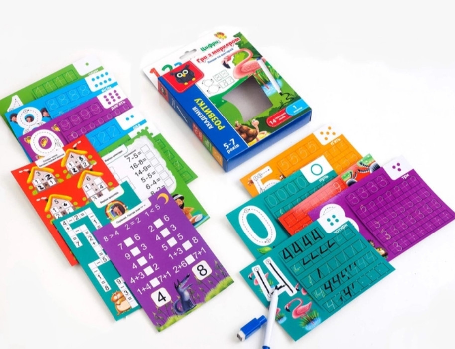 Игра с маркером Vladi Toys Пиши и вытирай Цифры (укр) Киев - изображение 3