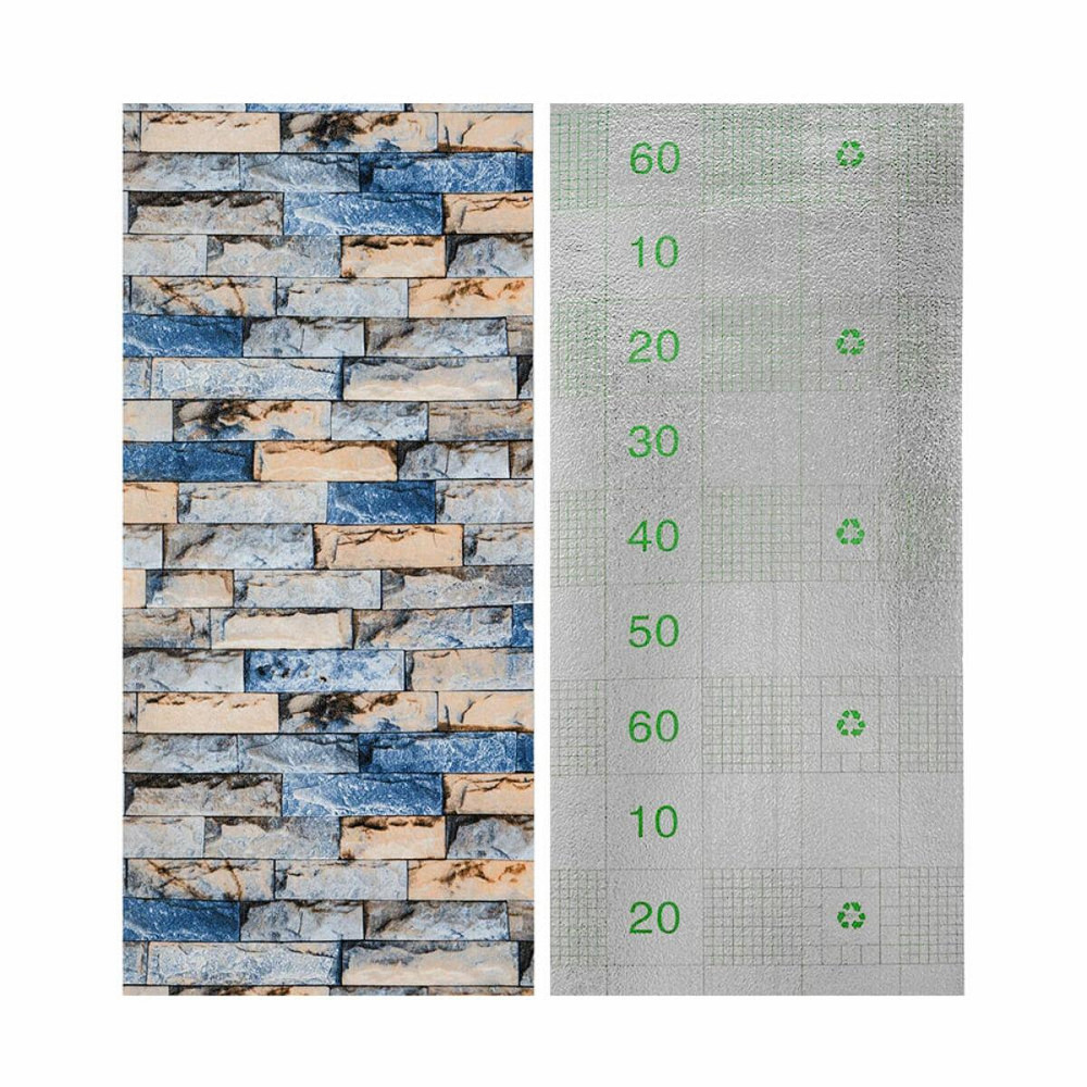 Самоклеючі шпалери 2800х500х1,5мм Синьо-жовта катиринославська цегла (D) SW-00001785 Київ - фото 3