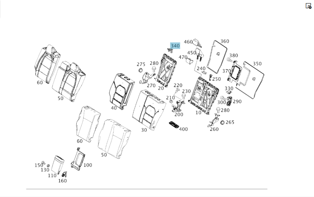 Mercedes-Benz  A1769200100 Петля замка відкидної спинки заднього дивана праворуч CLA Shooting Brake X117 CLA C117 GLA X156 Одесса - изображение 2