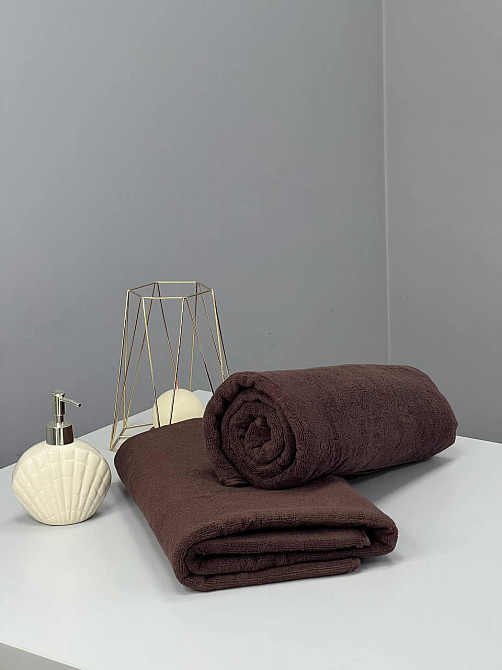 Рушник банний Ideal Textile махровий 100х150 см (56860335) Шоколадний Чернівці - фото 1