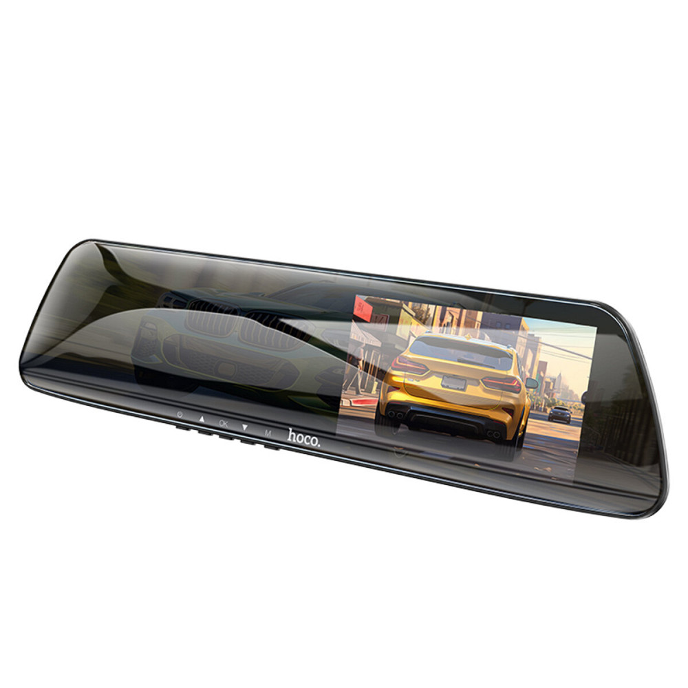Відеореєстратор HOCO DV4 4.5-inch rearview mirror driving recorder(dual-channel) Black (6942007616782 ) Киев - изображение 4