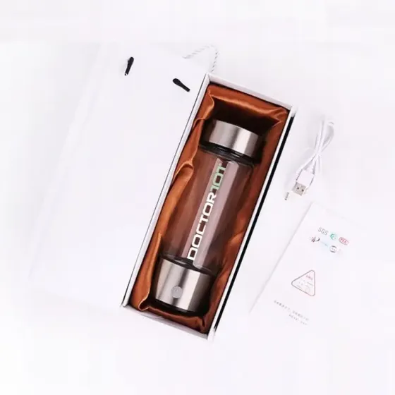 Генератор водневої води Tana. Воднева пляшка із зарядкою від USB, на 450 мл срібляста Дніпро