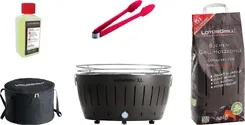 Гриль Zestaw startowy LotusGrill XL (G435) antracytowo-szary, 5-częściowy, złącze USB, niski poziom dymu Київ