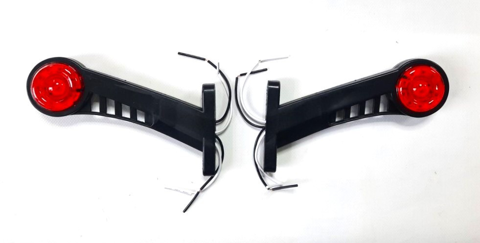 Габаритні ліхтарі &quot;рога&quot; габаріт, білий з червоним, гумовий корпус 12V 180*90*30 Вінниця - фото 3