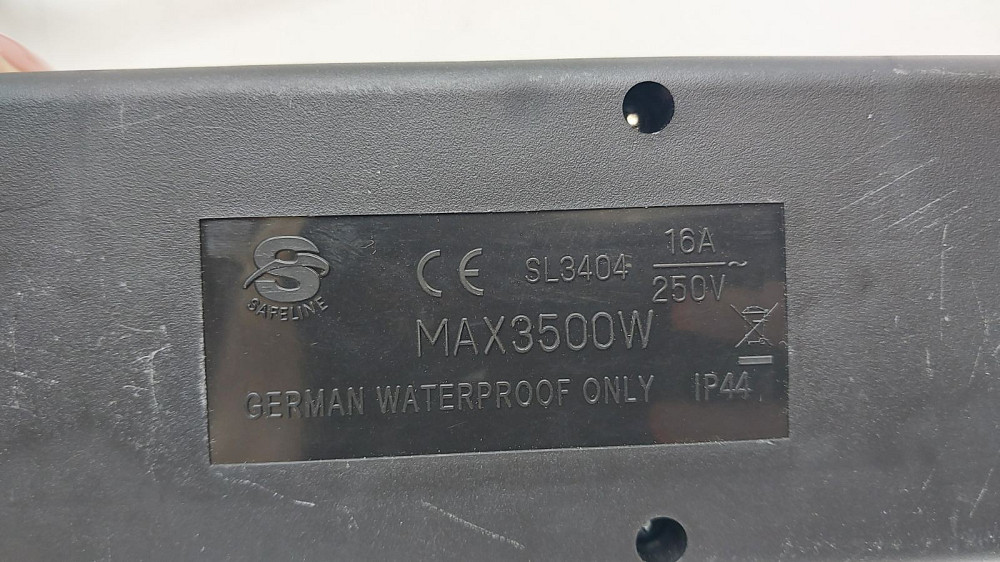 Водонепроникний подовжувач на 4 розетки 16A 3500w Safeline (товар вживаний) Луцк - изображение 3
