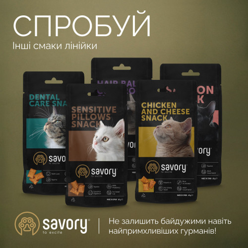 Хрумкі ласощі Savory Cats Snacks Crunchy Balls для дорослих вибагливих котів, кульки з котячою м’ятою, 60 г Київ - фото 4