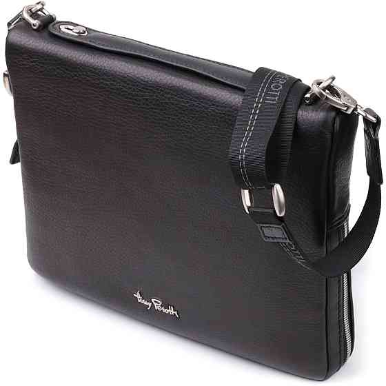 Цікава чоловіча сумка для планшета з м'якої натуральної шкіри Tony Perotti 20846_1 (9594-28 nero) Чорний Київ