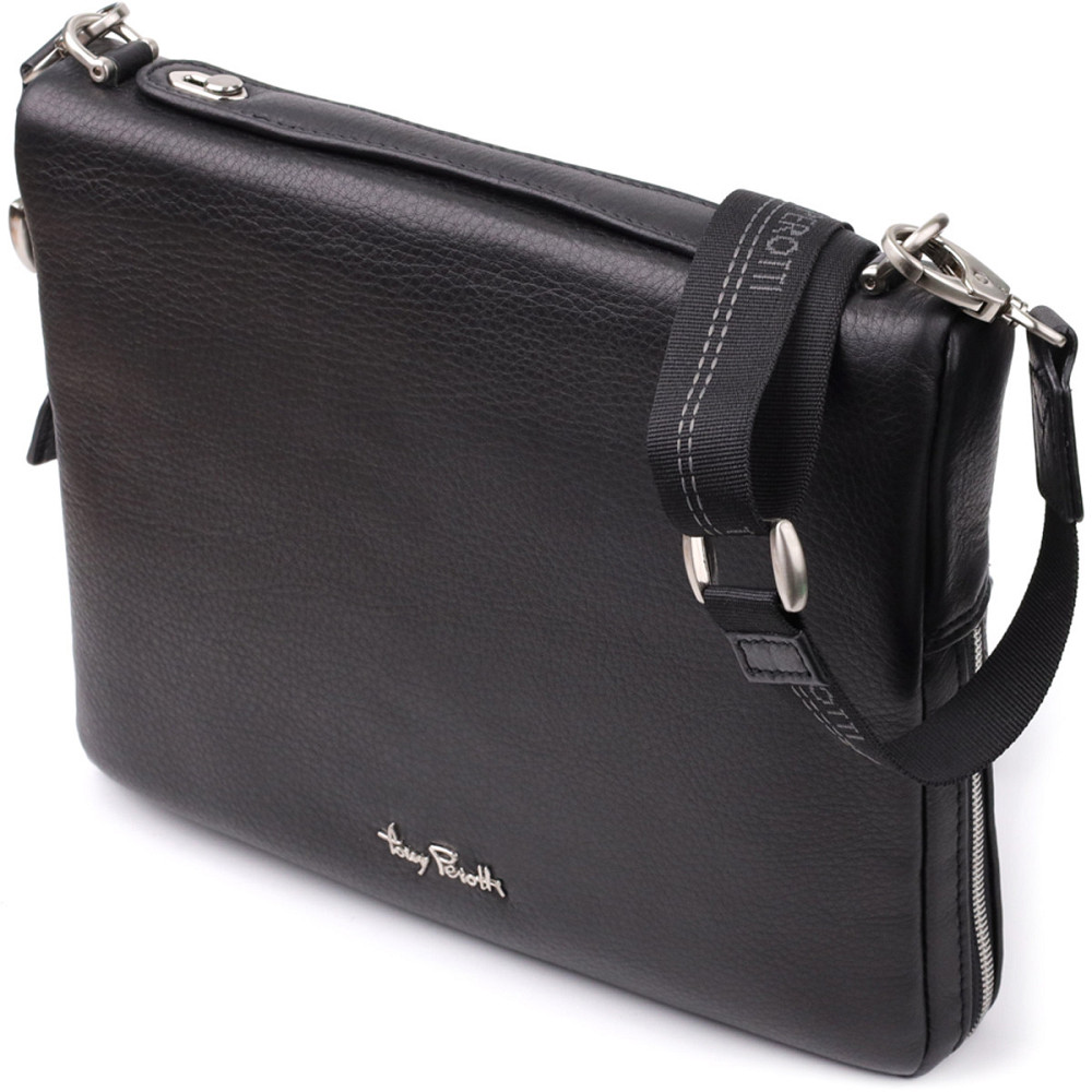 Цікава чоловіча сумка для планшета з м'якої натуральної шкіри Tony Perotti 20846_1 (9594-28 nero) Чорний Київ - фото 1