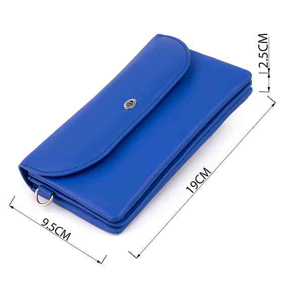 Клатч зі шкіри жіночий ST Leather 19319 Синій Київ