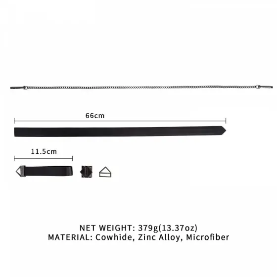 Повідець LOCKINK Tied Collar with Leash Set - Black Львів