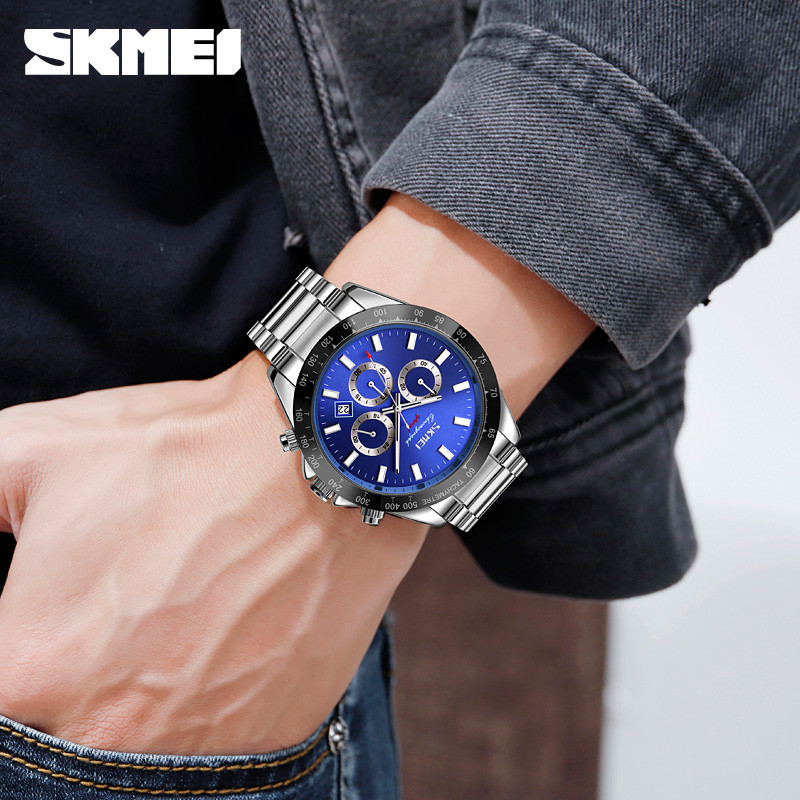 Skmei 9259SIBU Silver-Blue Киев - изображение 3