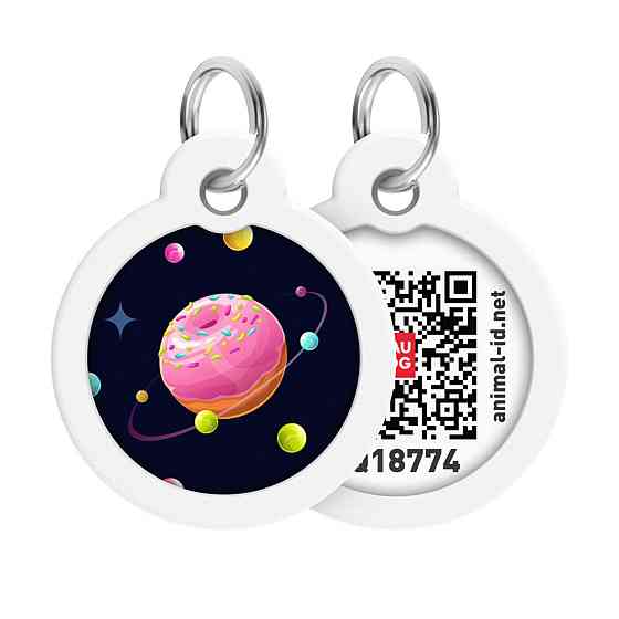 Адресник для собак и кошек металлический WAUDOG Smart ID с QR паспортом, рисунок 