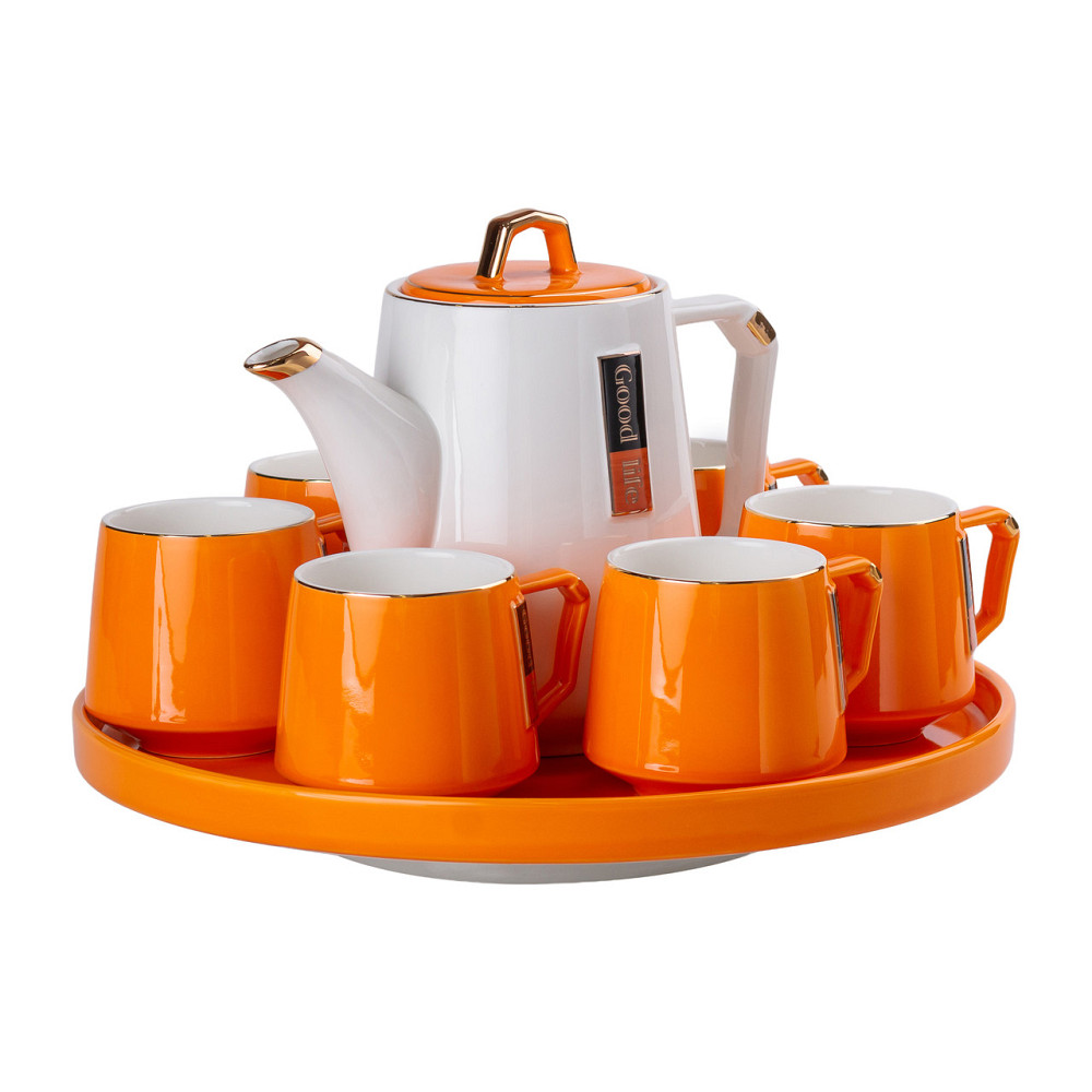 Чайний сервіз на 6 персон із порцелянаовою підставкою Orange HP-15-27 Коломия - фото 8
