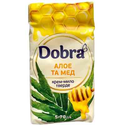 Тверде мило Dobra Алое та мед 5 х 70 г (4820195509180) Вінниця