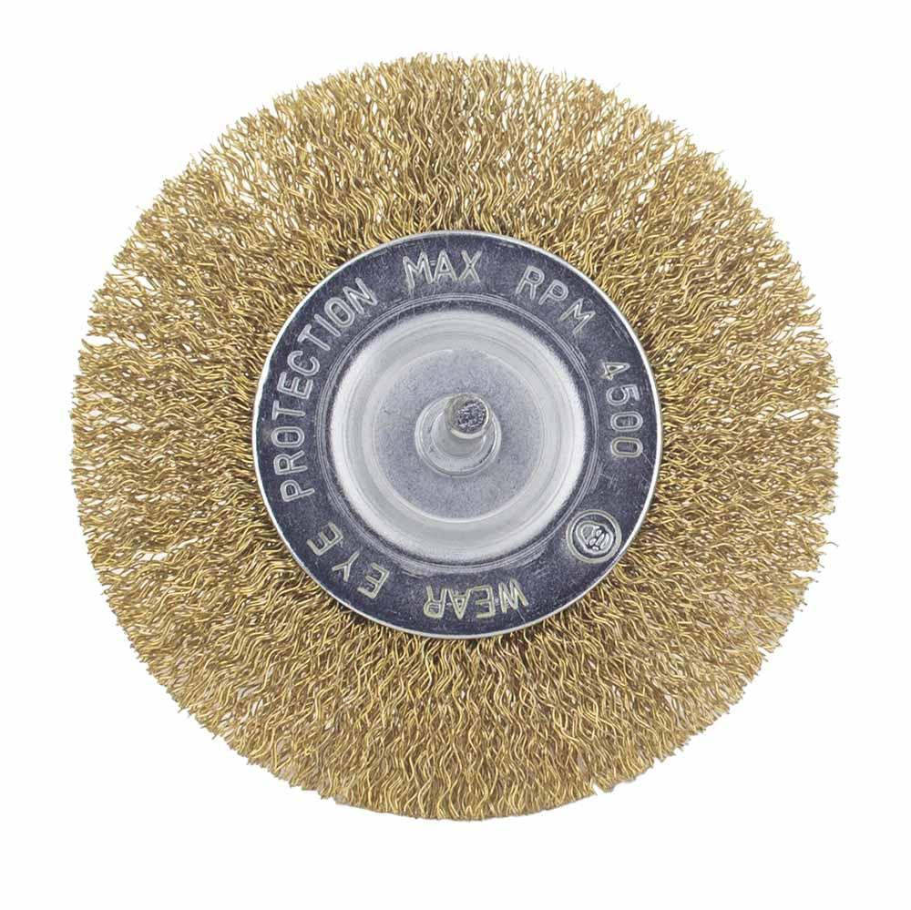 Щітка дротяна дископодібна Ø100мм хвостовик Ø6мм (латунированная) SIGMA (9013101) Рівне - фото 3