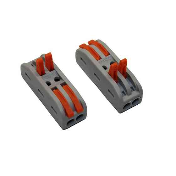Конектор двосторонній на 2  контакти 600В,  32A, сірий Дніпро