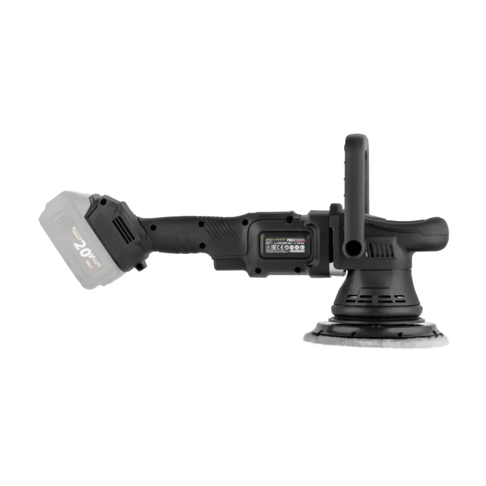 Полірувальна машинка акумуляторна Procraft PM22,Полірувальні машини для авто двигун безщітковий 2500 4800 об хв  без АКБ та ЗП Львів - фото 9