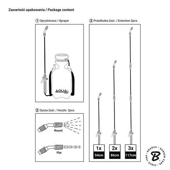 Пневматический опрыскиватель 3л AQUA SPRAY, AS0300 Киев