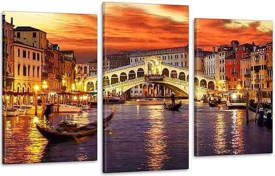 Модульная картина Город Art-91_3 70x130 см Киев