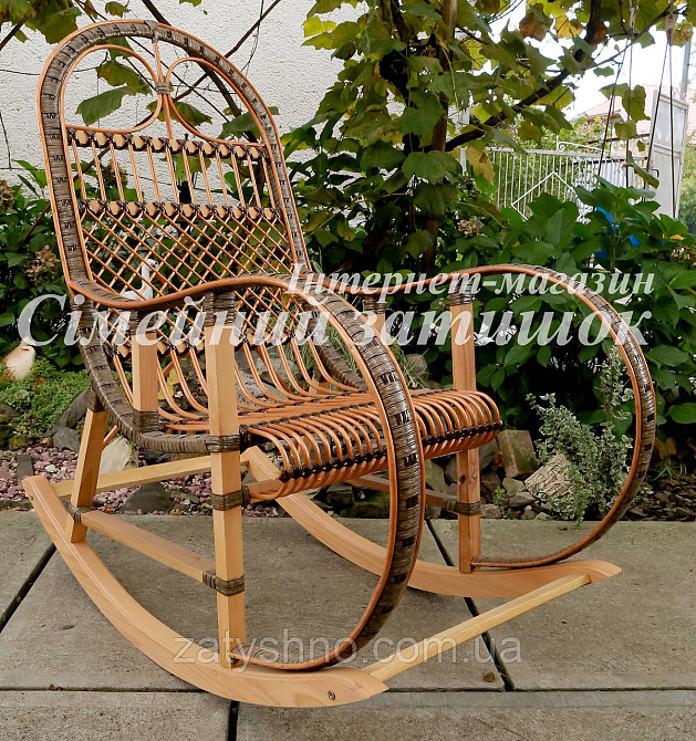 Кресло качалка светло коричневая Киев - изображение 1