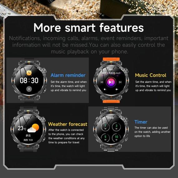 Розумний наручний годинник Smart Avation Pro Steel 2 ремінця (Чорний) Вінниця - фото 9